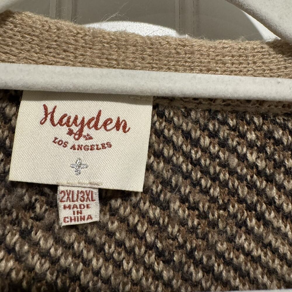 Hayden Leopard Cardigan Sweater Plus Size 2X/3X - Picture 4 of 6